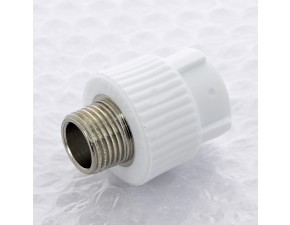 PP-R Муфта комбинированная НР Белая 25-1/2 - фото - 4