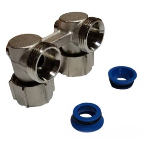 Н-блок угловой без преднастройки EPDM-конус, 3/4