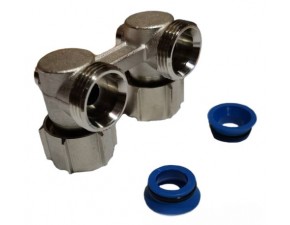 Н-блок угловой без преднастройки EPDM-конус, 3/4" нар.р., Kvs=2,4 - фото - 1