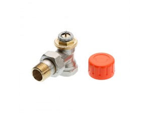 Термостат. вентиль угловой с предварительной настройкой R 1/2" х Rp 1/2" - фото - 1