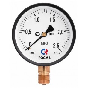 Манометр ТМ-510Р.00.М2 0-10кгс/см2 (исполнение для ЖКХ) G1/2 кл.1,5 - фото - 1