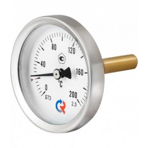 Термометр биметалл. с погружной гильзой БТ-31.211 (0-120*C) G1/2.46.2,5 63мм - фото - 1