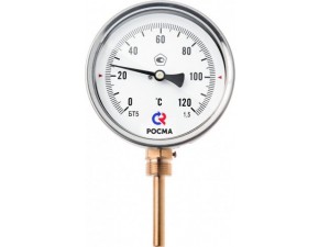 Термометр биметалл. БТ-52.211(-30-+70*C)L=64мм G1/2, кл.т.1,5 - фото - 1