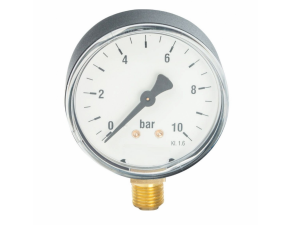 Манометр радиальный "Vodotok" KF-225,(10 бар,63мм,-20+60, резьба нар.1/4") - фото - 1