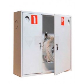 Шкаф пожарный ШПК-02 (ШПК-315) НЗБ (навесной, закрытый, белый) - фото - 1