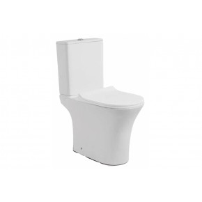 Bernina унитаз- компакт напольный с бочком безободковый,крышка - фото - 3