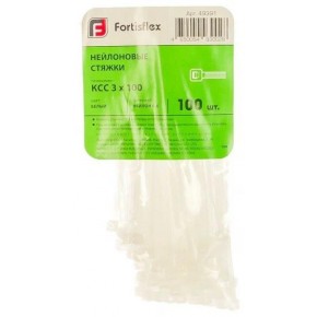 Стяжки нейлоновые КСС 3*100 (б) (100шт) (Fortisflex) - фото - 4