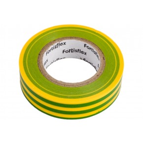 Изолента ПВХ 15 х 0.15 х 10 желто-зеленая (Fortisflex) - фото - 3