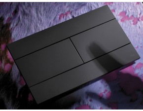 Панель механическая, двойная SLIM пластик, черный - фото - 3