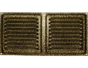 Решетка вентил.с сеткой 100*200 бронза - фото - 1