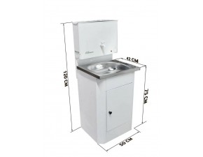 Умывальник "Весна" с ЭВН (нерж.тумба нерж,мойка 40*50),бак 17 л белый - фото - 2