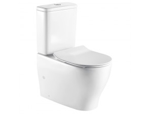 Унитаз напольный Azario Maro 690х385х840 безободковый с бачком и сиденьем микролифт (AZ-2154) - фото - 3