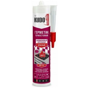 Герметик KUDO высокотемпературный красный 280мл - фото - 3