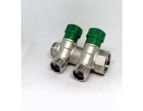 Коллектор регул.под 45* ,2 вых 3/4"г/ш х 1/2"ш (под конус) - фото - 4