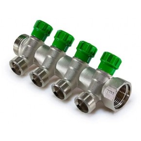 Коллектор регул.под 45* ,4 вых 3/4