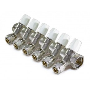 Коллектор регул.под 45* ,6 вых 3/4