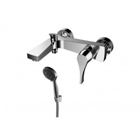 ROSSINKA Смеситель для д/ванны, кор. излив(35мм) одноруч.хром - фото - 3