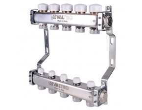 VT.582.EMNX Коллекторный блок из нерж. стали с регул. и баланс. клап-ми 5 вых 1" x 3/4", "евроконус" - фото - 4