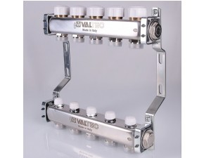 VT.582.EMNX Коллекторный блок из нерж. стали с регул. и баланс. клап-ми 8 вых 1" x 3/4", "евроконус" - фото - 5