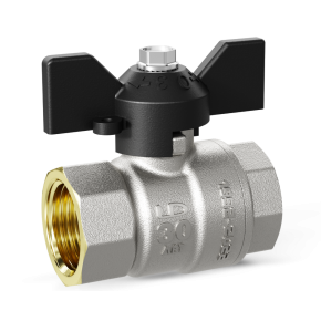 Кран шаровой латунный LD Pride 47.15.B-B.Б (внутр/внутр резьба, бабочка) GAS - фото - 1