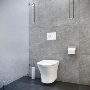 Подвесной унитаз Cerutti Spa Bernina Aria 36*48,5 безободковый с крышкой-сиденьем микролифт Slim - фото - 2