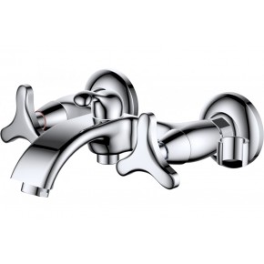 Смеситель для ванны с душем DK Hessen.Goethe DA1383241 короткий излив хром - фото - 2