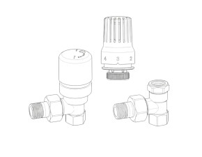 Клапан радиатора золотой анодированный (2 шт в наборе) - фото - 1