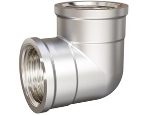 Угол 90 гр LD Pride DN 15 (1/2") ВР/ВР латунь никель - фото - 1