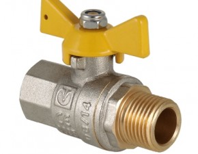 VT.278 Кран шар.газ."VALGAS" вн.нар. 3/4" бабочка - фото - 1