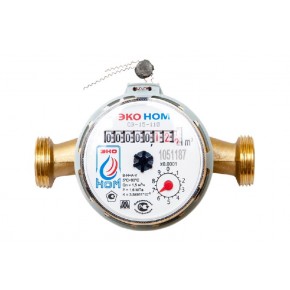 Счетчик воды универсальный ЭКО НОМ-15-110+КЧМ с обратным клапаном - фото - 1