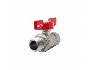 TECE Кран шаровый вн.нар. Ду 1 1/4" бабочка красная - фото - 1