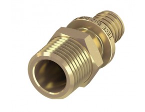 Соединение прямое с ниппелем 20 х 3/4", латунь - фото - 1