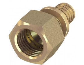 Соединение прямое с накидной гайкой 16 х 3/4", латунь - фото - 1