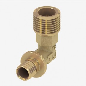 Уголок соединительный с ниппелем 16 х 1/2