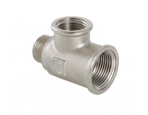 VT.134RN Тройник с переходом на нар. р. 3/4"х1/2"х1/2" вн.-вн.-нар - фото - 1