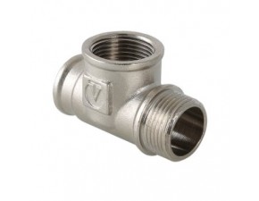 VT.134RN Тройник с переходом на нар. р. 3/4"х1/2"х3/4" вн.-вн.-нар - фото - 1