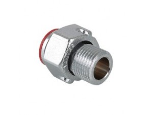 VT.611 Полусгон с накидной гайкой никель Ду 1/2" - фото - 1