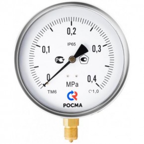 Манометр ТМ-510Р.00.М2 0-4кгс/см2 (исполнение для ЖКХ) М20х1,5 кл.1,5 - фото - 1