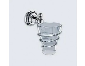 Стакан для ванной с держателем Elghansa PRAKTIC Chrome Accessories PRK-413 стекло, хром - фото - 1