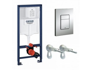 Система инсталляции для унитаза GROHE Rapid SL с панелью смыва Skate Cosmopolitan (3 режима) 1,13 м - фото - 1