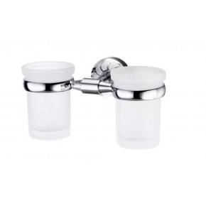 Подстаканник двойной хром К-4028D - фото - 1