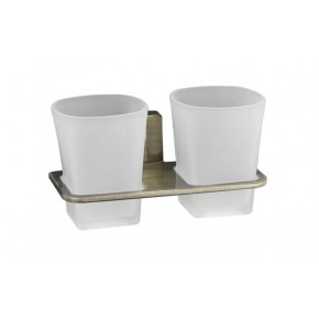 Подстаканник двойной светлая бронза - фото - 1