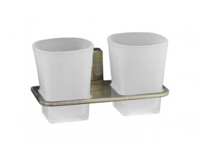 Подстаканник двойной светлая бронза - фото - 1