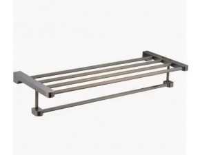 Метал.полка для полотенца под бронзу - фото - 1