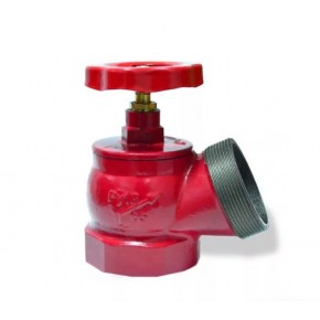 Клапан Ду-50 угловой чугунный муфта/цапка - фото - 1