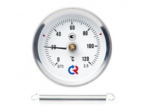Термометр биметалл. БТ-30.010 (0-120*C) Ду63 накладной - фото - 1