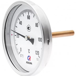 Термометр биметалл. БТ-31.211 (0-160*C)L=64мм Ду63 - фото - 1