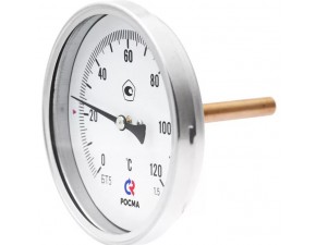 Термометр биметалл. БТ-31.211 (0-160*C)L=64мм Ду63 - фото - 1
