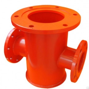 Подставка пожарная с тройником фланцевым ППДФ 100х100 сталь - фото - 1