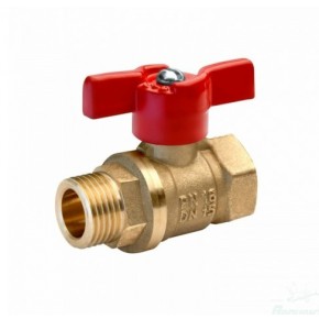 Кран шаровый муфтовый 11Б27п 1 (вода,пар) Ду20 баб - фото - 1